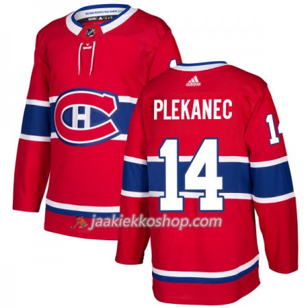 Miehille NHL Montreal Canadiens Pelipaita Tomas Plekanec 14 Adidas 2017-2018 Punainen Authentic
